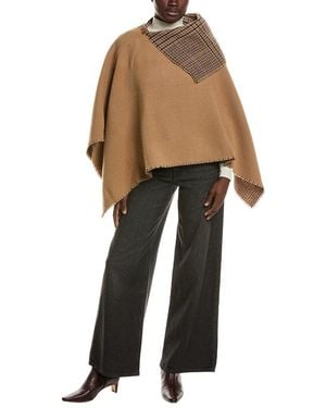 Rag & Bone Wendy Reversible Cowl Wool Poncho - Brown
