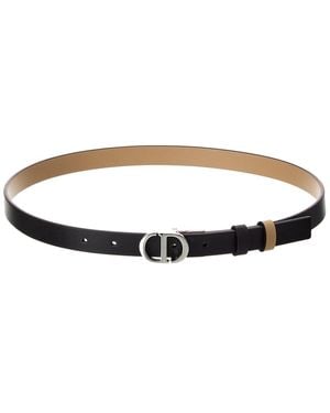 Dior Logo Reversible Leather Belt - Black