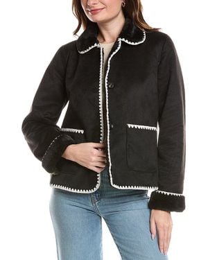 Ellen Tracy Blanket Stitch Jacket - Black