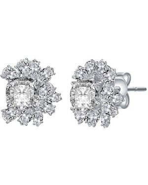 Genevive Jewelry Silver Cz Studs - Metallic