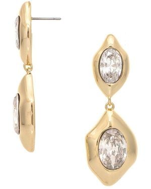 Rivka Friedman 18K Plated Cz Dangle Earrings - Metallic