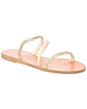 Ancient Greek Sandals Apli Polytimi Leather Sandal - Pink