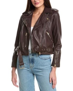 AllSaints Balfern Leather Biker Jacket - Black