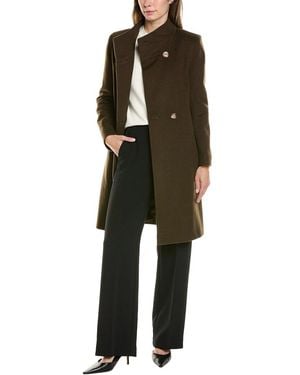 Fleurette Medium Wool Coat - Green