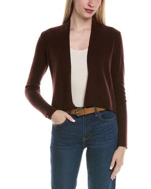 Sofiacashmere Cropped Wool & Cashmere-Blend Cardigan - Black