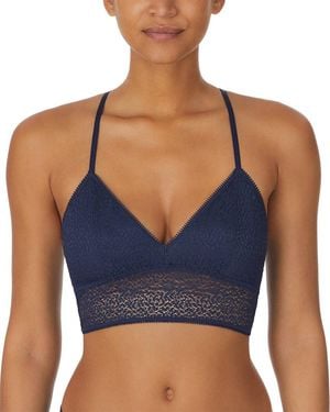 DKNY Racerback Longline Bralette - Blue