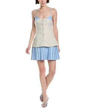 Avantlook Twofer Waistcoat Dress - Blue