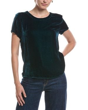 Bella Dahl Silk-Blend Crew T-Shirt - Black