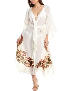 JUAN DE DIOS Morena Silk Kaftan - White