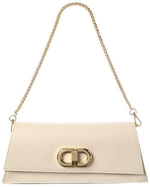 Italian Leather Shoulder Bag - Natural