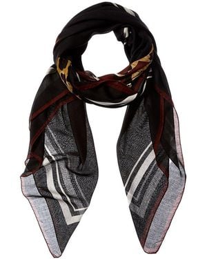 Saint Laurent Square Cashmere-blend Scarf - Black