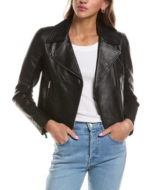 Theory Leather New Moto Jacket - Black