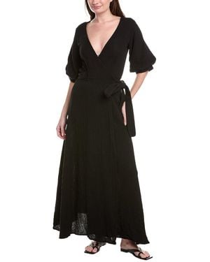9seed Gauze Wrap Maxi Dress - Black
