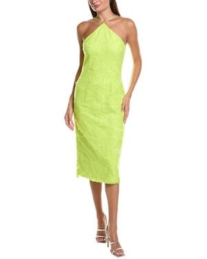 ML Monique Lhuillier Kayla Tulle Midi Dress - Green