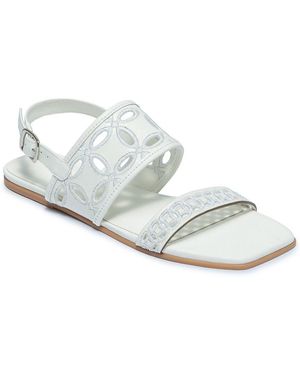 Bernardo Orla Leather Flat Sandal - White