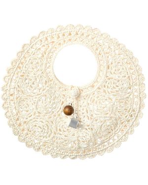 Jacquemus Spiaggia Small Raffia Round Tote - Metallic