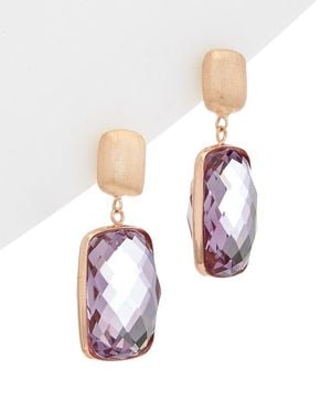 Effy Fine Jewelry 14K Rose 17.60 Ct. Tw. Amethyst Drop Earrings - White