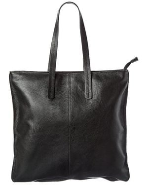 Italian Leather Tote - Black