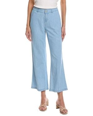 NIC+ZOE Petite Denim Linen Wide-Leg Pant - Blue