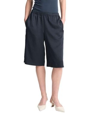 Vince Mid Rise Side Strap Drapey Short - Blue