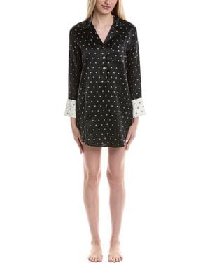 Petite Plume Silk Nightshirt - Black
