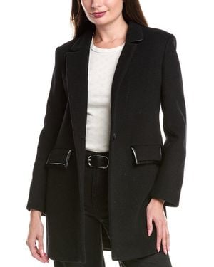 Maje Wool-Blend Coat - Black