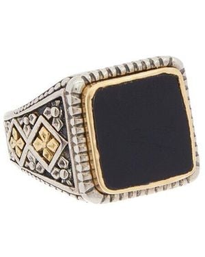 Konstantino Colour Clas 18k & Silver Onyx Ring - Black