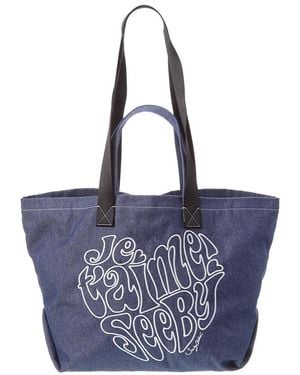See By Chloé Je T'Aime Denim Tote - Blue