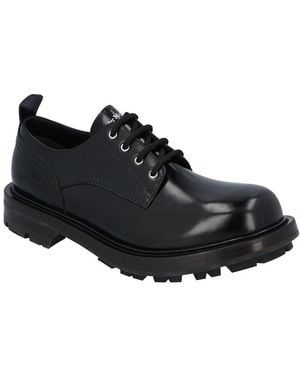 Alexander McQueen Worker Leather Shoe - Black