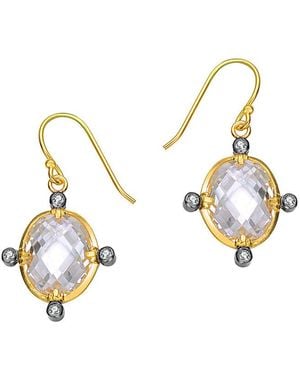 Genevive Jewelry 14K Over Cz Earrings - Metallic