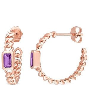 Rina Limor 14K Rose 0.60 Ct. Tw. Amethyst Earrings - Pink