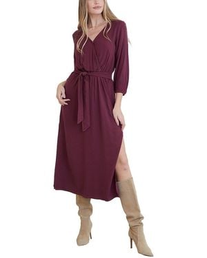 Bella Dahl Cross Front Belted Maxi Dress - Purple