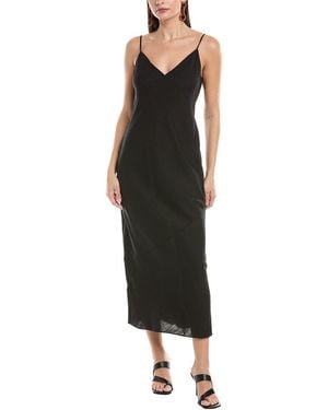 Onia Crinkle Slip Dress - Black