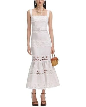 Emma way Midi Dress - White