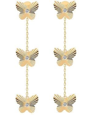 Gabi Rielle 14k Over Silver Earrings - Metallic