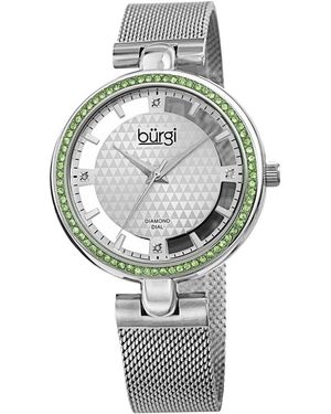 Burgi Burgi Stainless Steel Watch - Gray