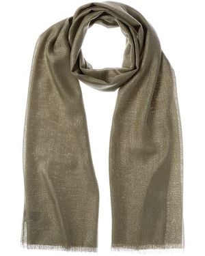 Brunello Cucinelli Cashmere & Silk-Blend Scarf - Green