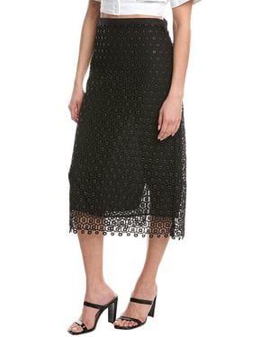 Jonathan Simkhai Karolina Linen-Blend Midi Skirt - Black