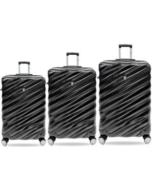 TUCCI Storto 3pc Luggage Set - Black