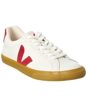 Veja Esplar Logo Leather Trainer - White
