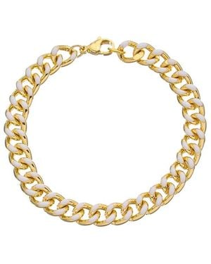 Juvell 18k Plated Enamel Link Bracelet - Metallic