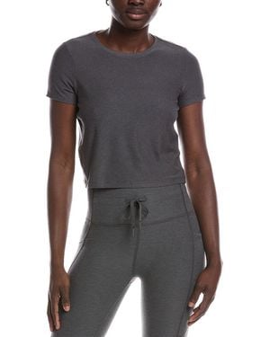 Beyond Yoga Featherweight Supreme Cropped T-shirt - Gray