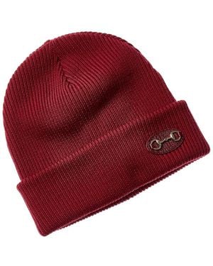Gucci Horsebit Wool Beanie - Red
