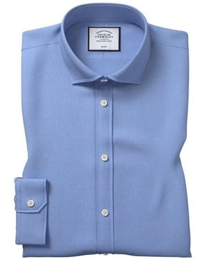 Charles Tyrwhitt Non-Iron Cool Poplin Slim Fit Shirt - Blue