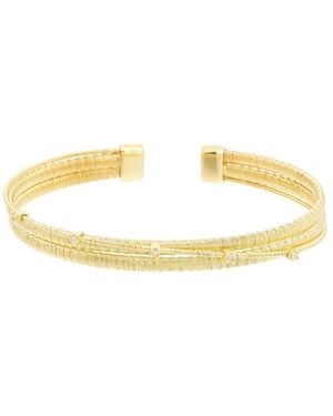 Meshmerise 0.05 Ct. Tw. Diamond 18K Over Bangle Bracelet - Metallic
