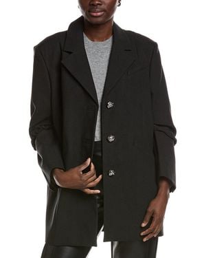 Ganni Suiting Oversized Blazer - Black