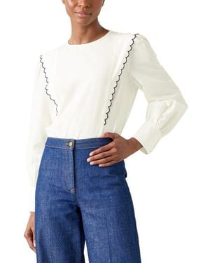LK Bennett L.K.Bennett Isabella Silk-Blend Top - Blue