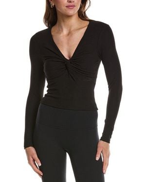 Marion Deep V-neck Crop Top - Black