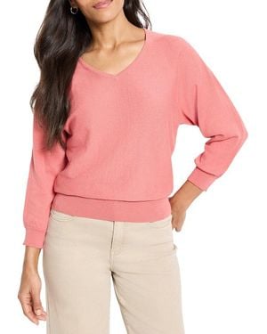 NIC+ZOE Nic+Zoe Easy V-Neck Sweater - Pink