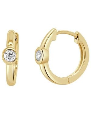 Sabrina Designs 14K 0.11 Ct. Tw. Diamond Hoop Earrings - Metallic